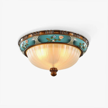 Retro Floral Resin Recessed Ceiling Light - LUUGAA