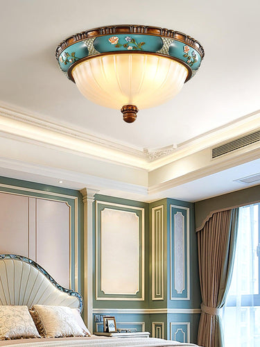 Retro Floral Resin Recessed Ceiling Light - LUUGAA