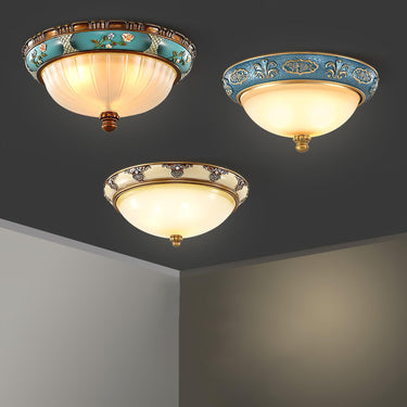 Retro Floral Resin Recessed Ceiling Light - LUUGAA