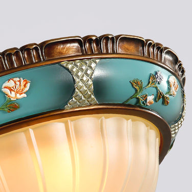 Retro Floral Resin Recessed Ceiling Light - LUUGAA