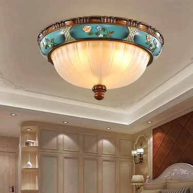 Retro Floral Resin Recessed Ceiling Light - LUUGAA