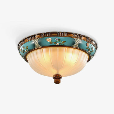 Retro Floral Resin Recessed Ceiling Light - LUUGAA
