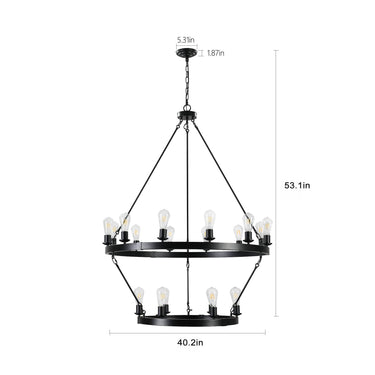 Retro style Farmhouse Chandelier - LUUGAA