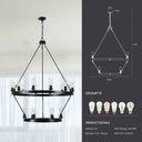 Retro style Farmhouse Chandelier - LUUGAA