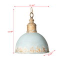 RetroAura Vintage Blue Metal Pendant Light - LUUGAA