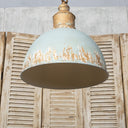 RetroAura Vintage Blue Metal Pendant Light - LUUGAA