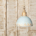 RetroAura Vintage Blue Metal Pendant Light - LUUGAA