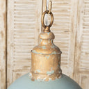 RetroAura Vintage Blue Metal Pendant Light - LUUGAA