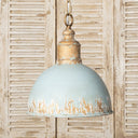 RetroAura Vintage Blue Metal Pendant Light - LUUGAA