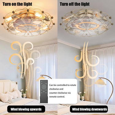Reynos Embedded Modern Industrial Fan Light - LUUGAA