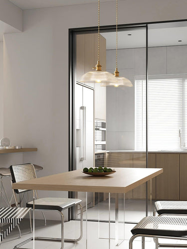 Ribbed Spiral Pendant Light - LUUGAA