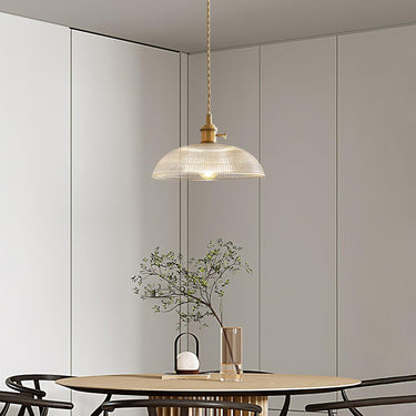 Ribbed Spiral Pendant Light - LUUGAA