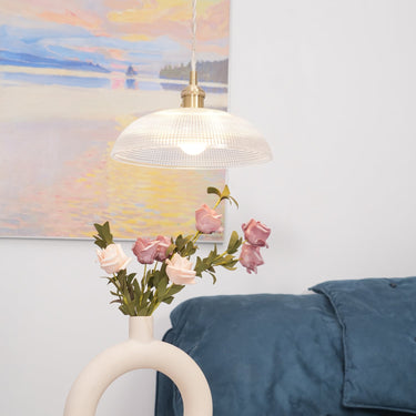 Ribbed Spiral Pendant Light - LUUGAA