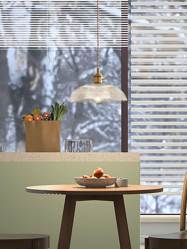 Ribbed Spiral Pendant Light - LUUGAA