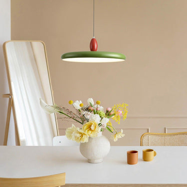 Round Plate Dining Pendant Light - LUUGAA