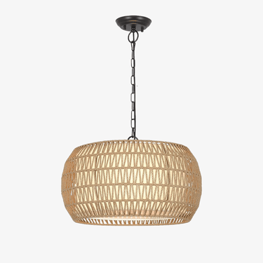 Sacred Radiance Rattan Woven Pendant Light - LUUGAA
