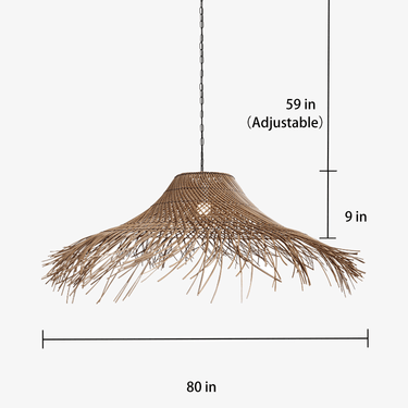 Shadow Blessing Rattan Woven Pendant Light - LUUGAA