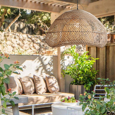 Shadow Halo Rattan Woven Pendant Light - LUUGAA