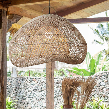 Shadow Halo Rattan Woven Pendant Light - LUUGAA