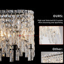 Silver Cascade Elegant Oval Crystal Chandelier - LUUGAA