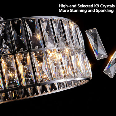 Silver Radiance Drum Chandelier - LUUGAA