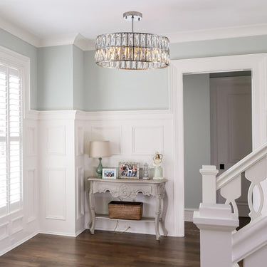 Silver Radiance Drum Chandelier - LUUGAA