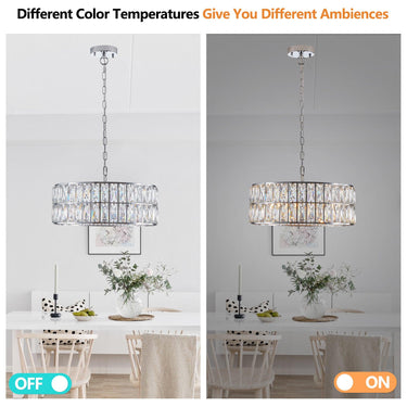 Silver Radiance Drum Chandelier - LUUGAA