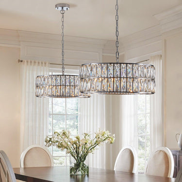 Silver Radiance Drum Chandelier - LUUGAA