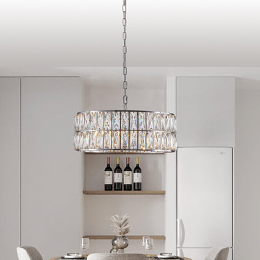 Silver Radiance Drum Chandelier - LUUGAA