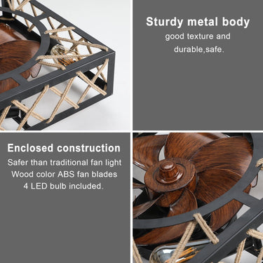Square LED Ceiling Fan Light - LUUGAA