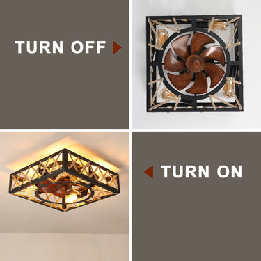 Square LED Ceiling Fan Light - LUUGAA