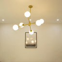Staggered Glass 6 Light Chandelier - LUUGAA