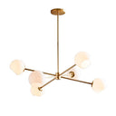 Staggered Glass 6 Light Chandelier - LUUGAA