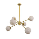 Staggered Glass 6 Light Chandelier - LUUGAA