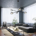 Staggered Glass 6 Light Chandelier - LUUGAA