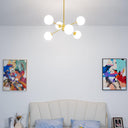 Staggered Glass 6 Light Chandelier - LUUGAA