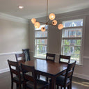 Staggered Glass 6 Light Chandelier - LUUGAA