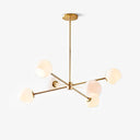 Staggered Glass 6 Light Chandelier - LUUGAA