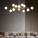 Staggered Glass Globes Chandelier - LUUGAA