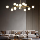 Staggered Glass Globes Chandelier - LUUGAA