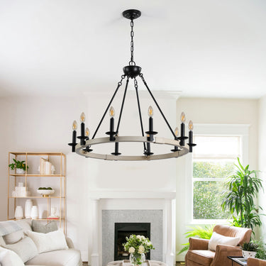 TimberGlow 10 - Light Candle Chandelier - LUUGAA
