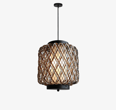 Time Village Rattan Woven Pendant Light - LUUGAA