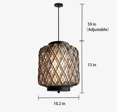 Time Village Rattan Woven Pendant Light - LUUGAA