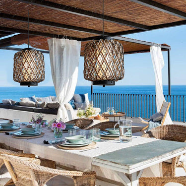 Time Village Rattan Woven Pendant Light - LUUGAA