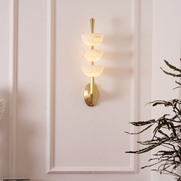 Triple Alabaster Wall Sconce - LUUGAA