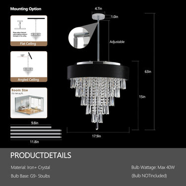 Unique Tiered Crystal Chandelier - LUUGAA