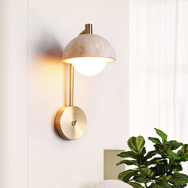 Vellum Travertine Wall Sconce - LUUGAA