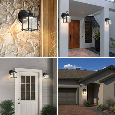Vintage Black Outdoor Wall Lamp - LUUGAA