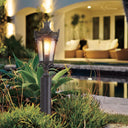 Vintage Crown Outdoor Post Lantern - LUUGAA
