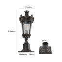 Vintage Crown Outdoor Post Lantern - LUUGAA